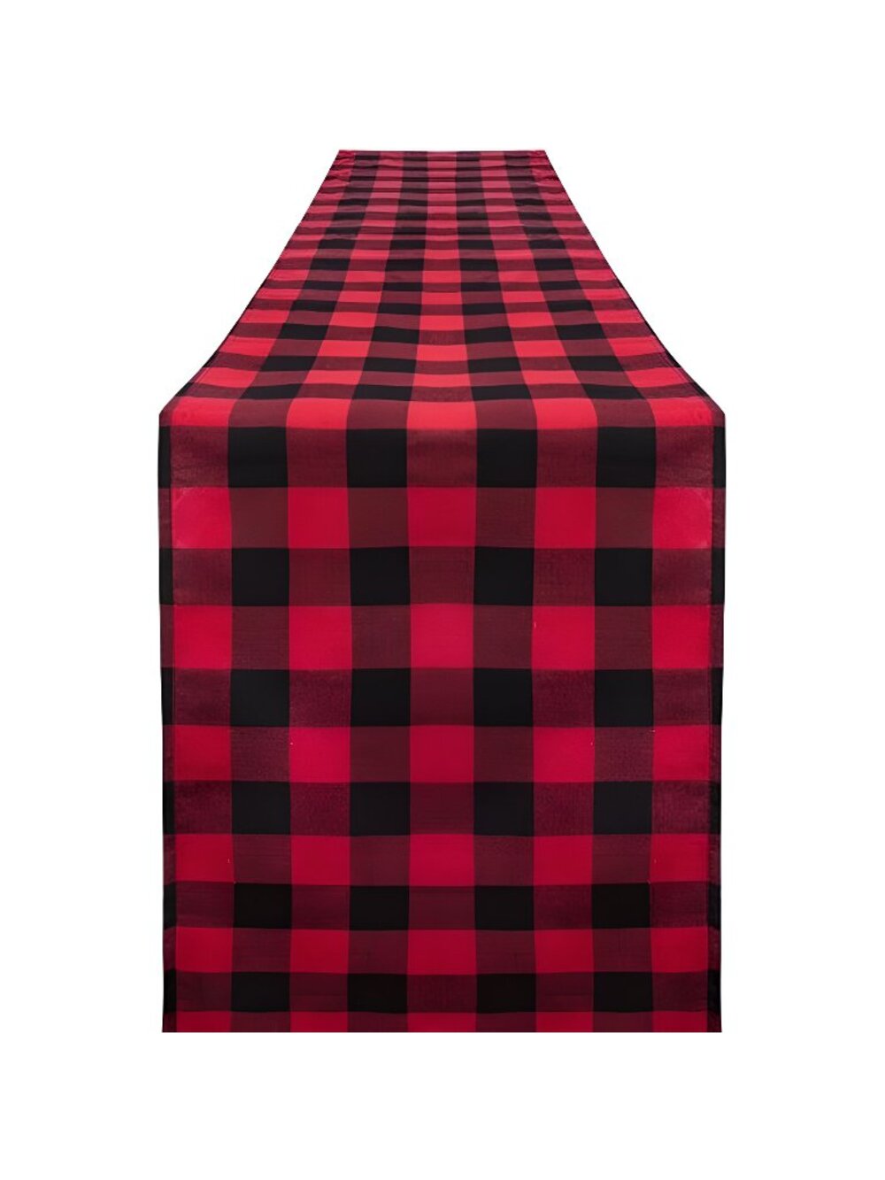 Christmas Table Runner 14 x 72 Inch, Red and Black Plaid Table Runner for Table